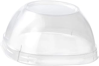 Alcas Clear Dome Lid for 16.91-Ounce Scoop Plastic Ice Cream Cup - Case of 400