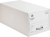 Business Source BSN26744 Stackable File Drawer - White, Pack of 6
