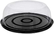 PACTIV RPET Rose Base with 3.5 inch Rose Dome Lid, 2 Ounce Capacity - 100 per case.