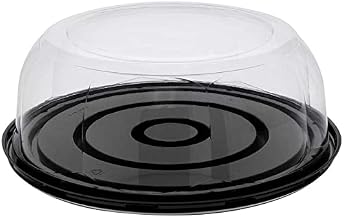 PACTIV RPET Rose Base with 3.5 inch Rose Dome Lid, 2 Ounce Capacity - 100 per case.