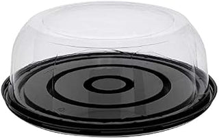 PACTIV RPET Rose Base with 3.5 inch Rose Dome Lid, 2 Ounce Capacity - 100 per case.