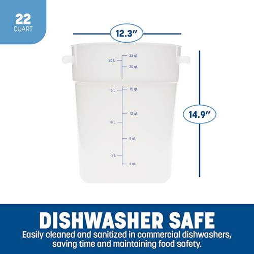 Carlisle FoodService Products 22 Quart (Pack of 6) / 6 / White Storage & Transport