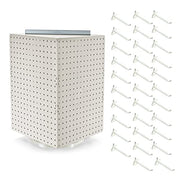 Azar Displays Pegboard + Hooks / White / 14 inches (W) x 14 inches (D) x 21 inches (H) Home Storage Hooks