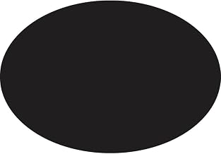 HUBERT Price Tags Black Vinyl Oval Flex Temp Write-On/Wipe-Off Tags - 3 1/4" L x 2 1/4" H, 12 per Bag