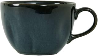 Tuxton China GAN-083 Cup, 10-1/2 oz., 4" Diamter x 2-3/4"H, Round, with Handle, Microwave and Dishwasher Safe, Oven Proof, Fully Vitrified, Ceramic, TuxTrendz, Artisan, Night Sky, Pack of 24