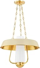 Hudson Valley 5218-AGB/SSD Provincetown Lantern, 1-Light 15 Watts, Aged Brass/Soft Sand