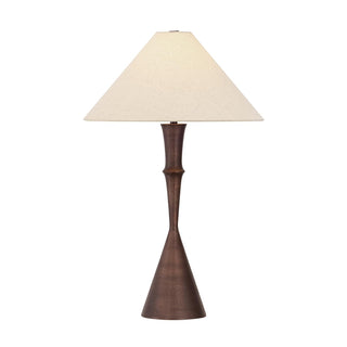 Viewmont 1-Light Table Lamp | Essential & Modern Style | Bronze Finish | Made of Aluminum & Textile | 28.25" Overall Height | Textured Cream Shade | -BRZ by Hudson Valley Lighting