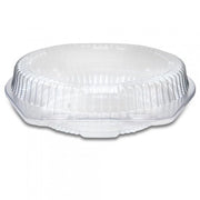 8" Shallow Hinged Pie Container by DFI – 8 inches, OPS Plastic, clear, Model LBH-881