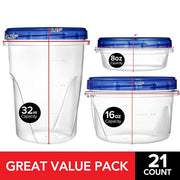 Stock Your Home 21 Count / Blue / 32.0 ounces Container Sets
