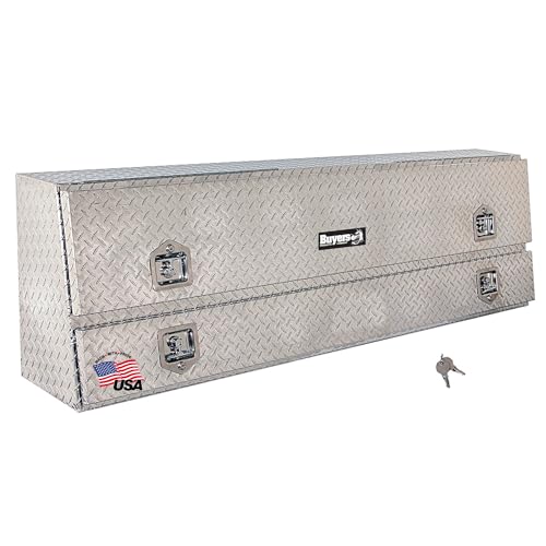Buyers Products Company Silver Diamond Tread / 96 x 21 x 13.5 / One Compartment Truck Bed Toolboxes