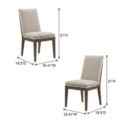 Upholstered Dining Chair with Cushion Set of by Starlight Canyon Home – Solid Rubberwood, Manufactured wood, Oak wood veneers, 100% polyester, Brown, Pack of 2