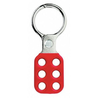 Lockout Tagout Safety Hasp by Master Lock – 1-1/2" Inside Jaw Diameter, Aluminum, Red