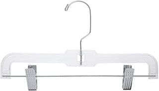 Clear Plastic Junior Skirt and Pants Hanger 12"- Case of 100