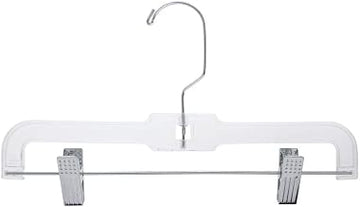 Clear Plastic Junior Skirt and Pants Hanger 12"- Case of 100