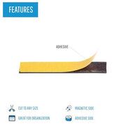 MasterVision 1 / 0.5" x 50' / Black Magnetic Tape