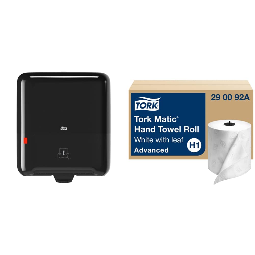 Matic Hand Towel Roll Dispenser by Tork – Plastic, White, Pack of 6