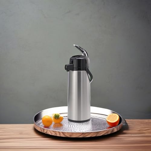 Service Ideas 84.5 Ounces / LEVER LID / Brushed Thermal Carafes