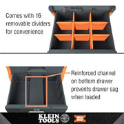 KLEIN TOOLS 2-Drawer / Orange / 50.0 pounds Tool Boxes