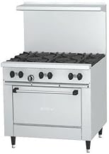 Garland U48-8LL U Series 48" Gas Restaurant Range with (8) 32,000 BTU Open Burners & (2) Space Saver Ovens