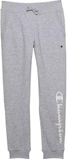 Champion Girls Paisley Fleece Joggers,Oxford Grey Heather, Large