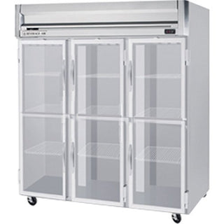Beverage-Air HFPS3-5HG Horizon Series Three Section Glass Half Door Reach-In Freezer 74 cu.ft. Capacity Stainless Steel Exterior and by Beverage Air – Model HFPS35HG