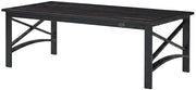 Outdoor Coffee Table Brown with Oil Rubbed Bronze Finish, Modern Design, Sturdy Metal Frame, Suitable for Various Weather Conditions, Ideal for Patio and Garden Spaces