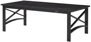 Outdoor Coffee Table Brown with Oil Rubbed Bronze Finish, Modern Design, Sturdy Metal Frame, Suitable for Various Weather Conditions, Ideal for Patio and Garden Spaces