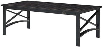 Outdoor Coffee Table Brown with Oil Rubbed Bronze Finish, Modern Design, Sturdy Metal Frame, Suitable for Various Weather Conditions, Ideal for Patio and Garden Spaces