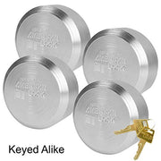 Master Lock 4 Pack / Silver / 4 Keyed Padlocks