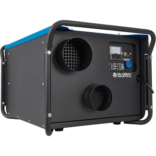 Desiccant Dehumidifier by Global Industrial – Metal, Black & Blue, Model DDH50