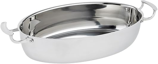 Vollrath 49445 Miramar S/S 7-5/16 Quart Oval Au Gratin Dish