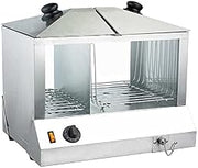 OMCAN 43216 18-INCH HOTDOG STEAMER AND BUN WARMER – 100 HOTDOGS AND 48 BUNS CAPACITY