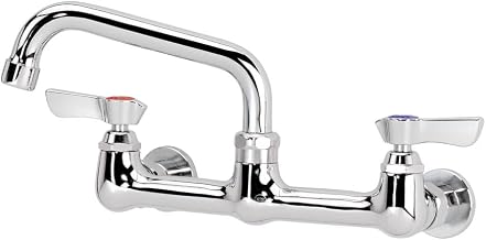 Krowne 12-806L Krowne Silver Series Faucet, Splash-Mounted, 8" Centers, 6" Swing spout, Quarter-Turn Ceramic Cartridge Valve, Low Lead Compliant‌‌‌‍‌‌‌‍‌‌‍‌‌‌‌‍‌‌‌‍‌‌‍‌‌‌‌‍‌