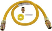Eastman 48-in 3/4-in Mip Inlet x 3/4-in Mip Outlet Stainless Steel Gas Appliance Installation Kit