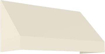 Awntech 10' New Yorker (124.5"-31"-24") Fixed Awning with Rigid Valance, Linen