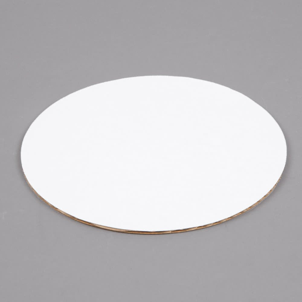 Single Wall Circular Cake Board White by Vineland Packaging – Cardboard, White, Model 12759
