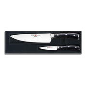 Classic IKON 2-Piece Starter Knife Set by Wüsthof – 6", High carbon stainless steel, synthetic handle, Two Piece Cook's Knife Set 3.5" Paring Knife and 8" Cook's Knife, Model 9606