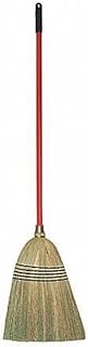 Libman 502 Big Corn Broom with 100% Broomcorn Fiber, 12" Sweep Surface