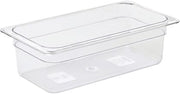 HUBERT Third-Size Clear Polycarbonate Cold Food Pan - 12 4/5" L x 6 15/16" W x 4" D