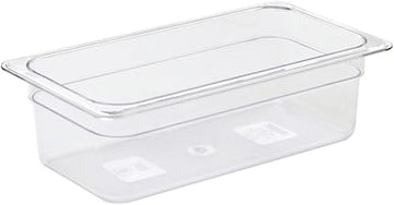 HUBERT Third-Size Clear Polycarbonate Cold Food Pan - 12 4/5" L x 6 15/16" W x 4" D