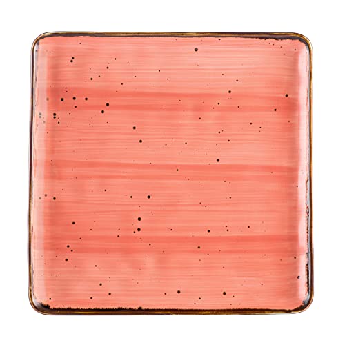 CAC China 10x10x1/2" / Coral / Modern Dinner Plates
