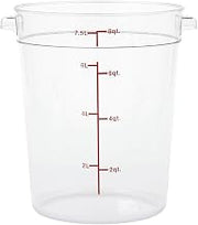 HUBERT Clear Round Food Storage Container - 10 13/100" Dia x 10 3/4" D