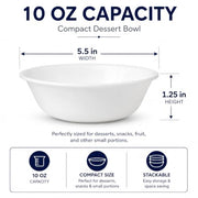 Corelle 10oz Bowl / White / Classic Dessert Bowls