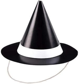 Unique Party Black Mini Witch Party Hats (Pack of 8) - Spooky Fun Costume Accessory, Perfect for Halloween & Costume Parties