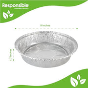 Responsible Products 9 inch Pans (125 Count) / Silver / Casual Round
