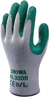 SHOWA Nitrile Cut Resistant Gloves, ANSI/ISEA Cut Level 2 Lining, Gray, Green, M, PR 1