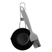 Kickstand Sauce Pot & Baster by Mr. Bar-B-Q – 1", Silicone, Black, Model 06833Y