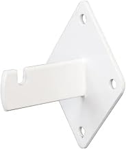 Econoco Grid Panel Wall Mount Brackets, 12 Pack, White | White metal brackets mount grid panels securely to wall studs, heavy-duty construction for permanent retail installations