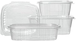 Take Out Food Container Hinged 32 oz Deli - 7 1/4"L x 6 3/8"W x 3"H 200 Per Case