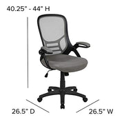 Flash Furniture Light Gray / Set of 1 / Contemporary Home Office Desk Chairs
